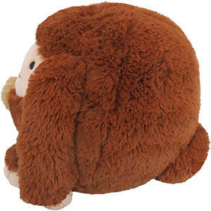 A side view of the plush bigfoot