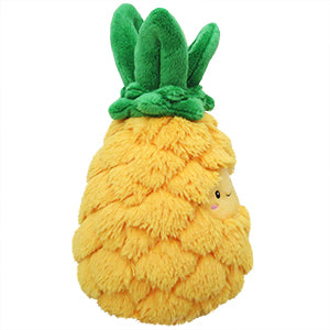 A side view of the plush pineapple