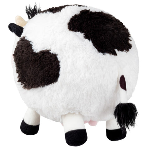 A back view of the plush cow