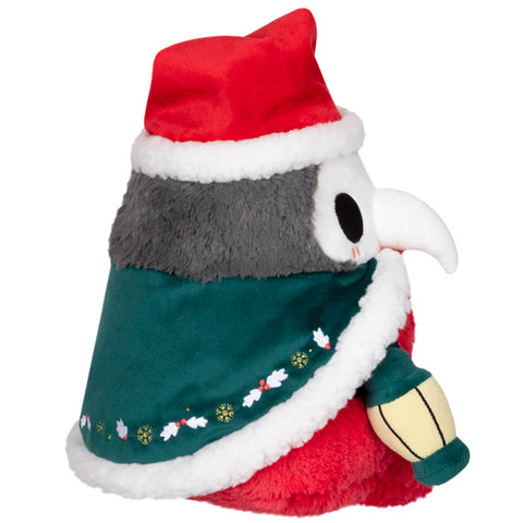 A side view of the festive Plague Doctor