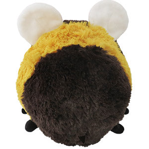Back view of a plush bumblebee toy on a white background