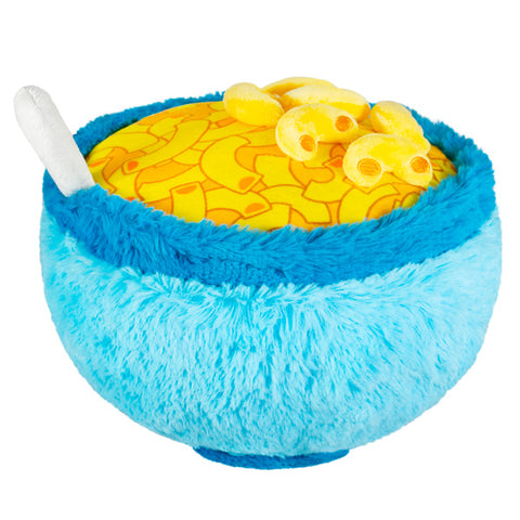 A back view of the plush mac & cheese bowl