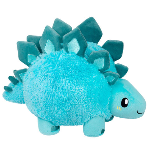 A side view of the plush Stegosaurus