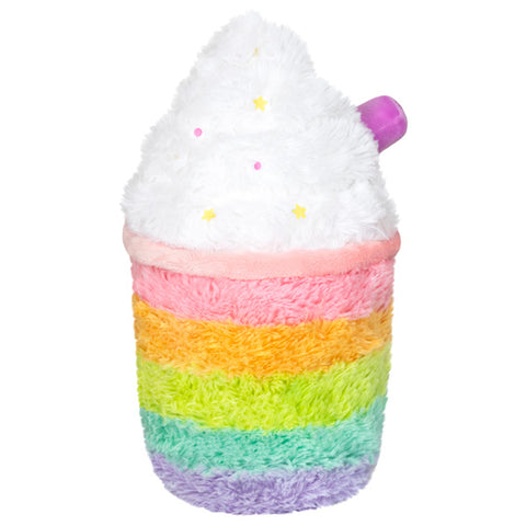 A back view of the plush unicorn latte
