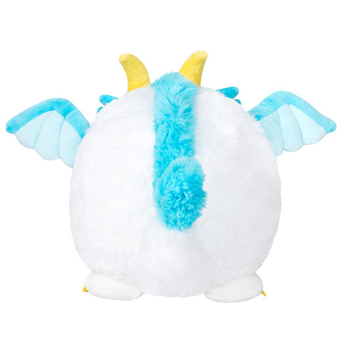 A back view of the plush dragon