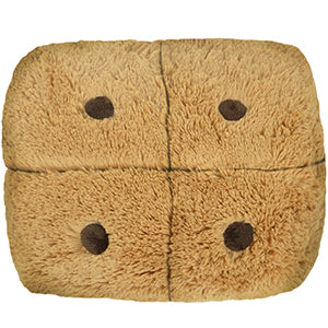 A top-down view of the plush s'more