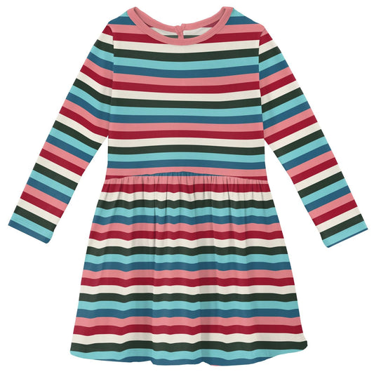 Last One: XL (12Y/14Y) - Twirl Dress - Snowball Multi Stripe