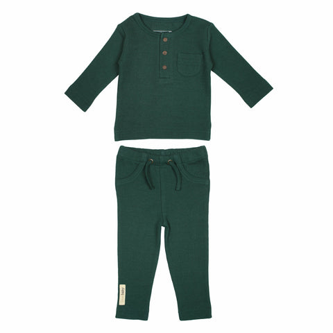 2 Piece Pajama - Organic Thermal (Pine)