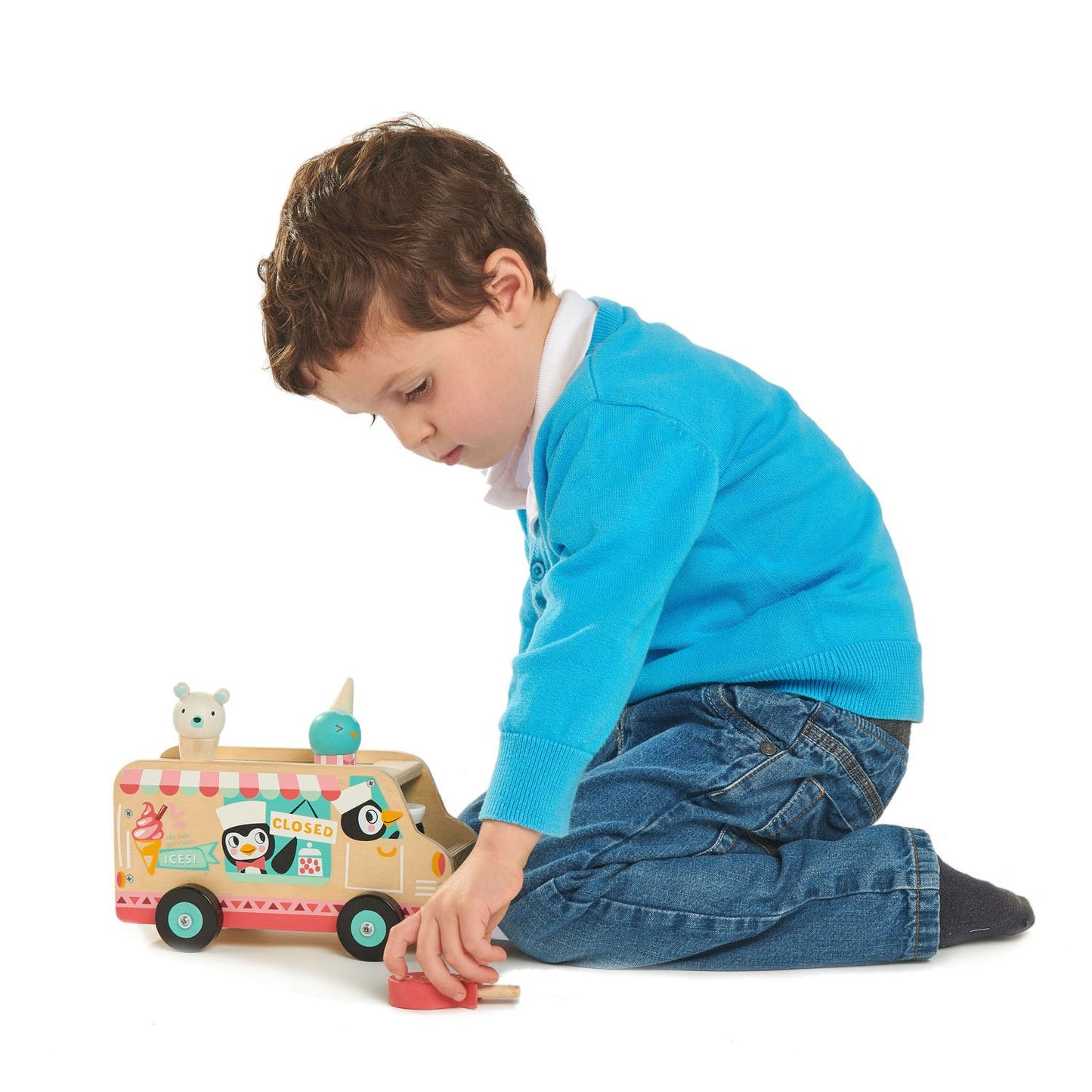 Wood Toy - Penguin's Gelato Van