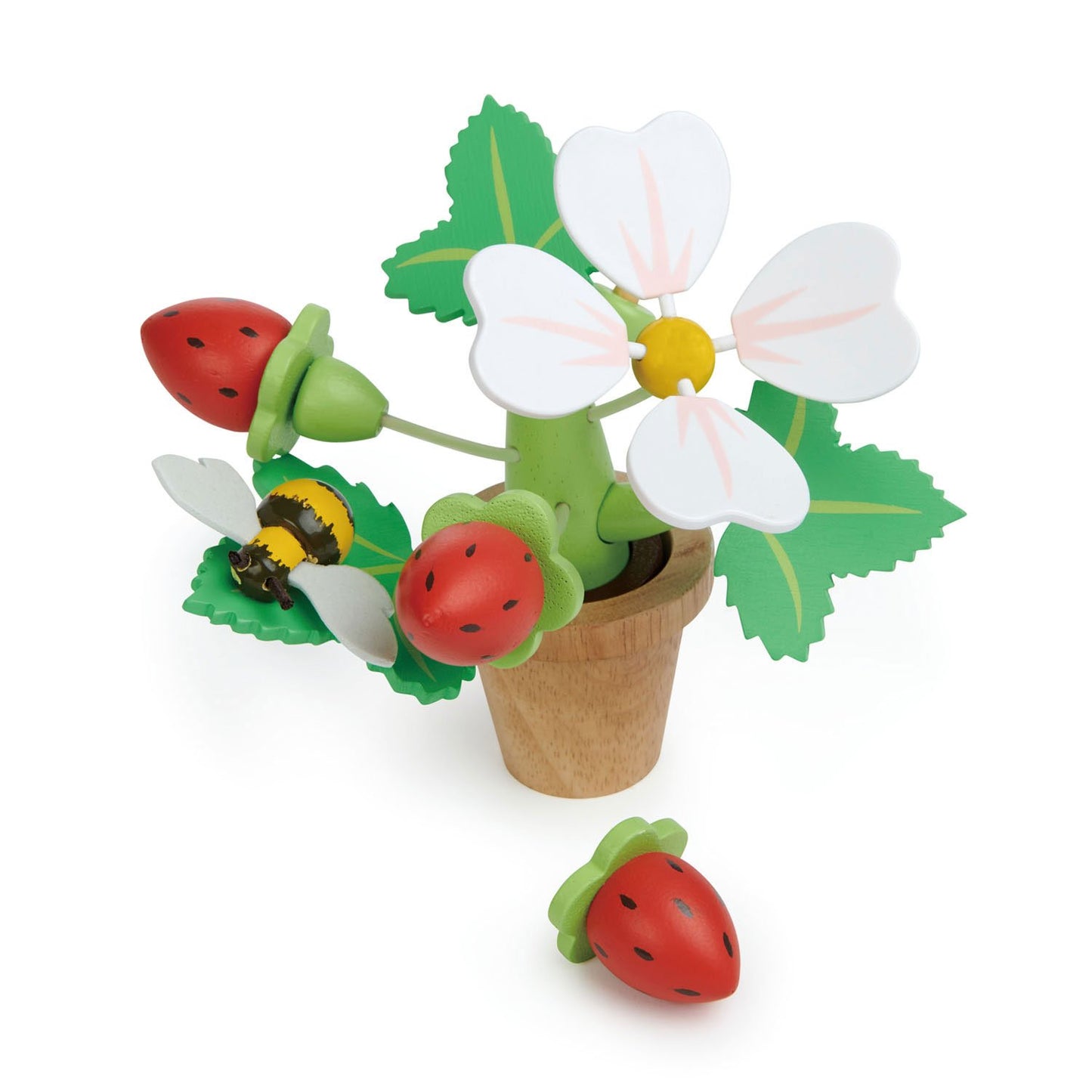 Wood Toy - Strawberry Flower Pot