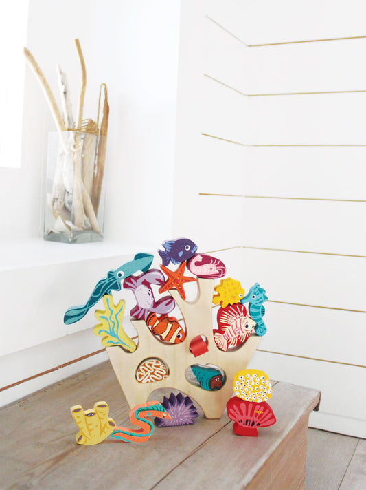 Stacking Toy (Wood) - Coral Reef