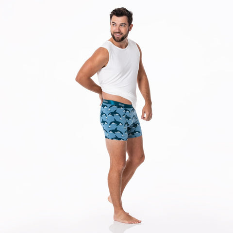 Last One - Size 3XL: Men's Boxer Briefs - Parisian Blue Orca