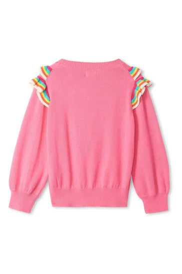 Ruffle Sweater - Pink Carnation