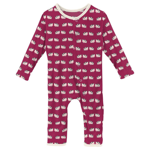 Coverall (Snaps/Zipper) - Berry Cow
