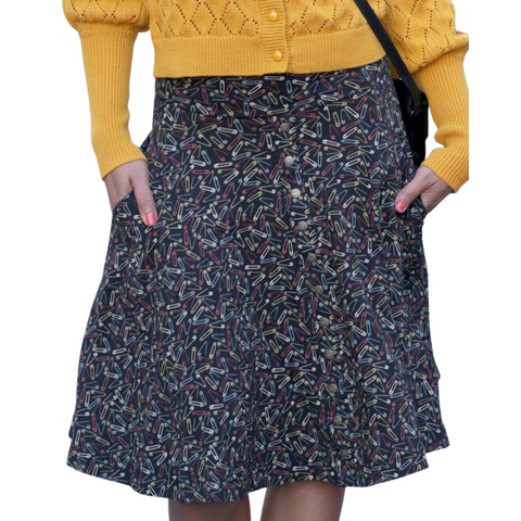 Women's Skirt - Hiking In Craft Print