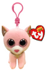 Stuffed Animal - Fiona Pink Cat (Clip)