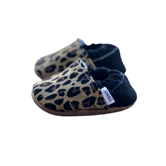 Baby Shoes - Tan Leopard