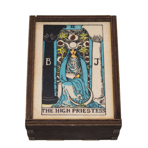 Wood Box - Tarot The High Priestess 4 x 6 Inches