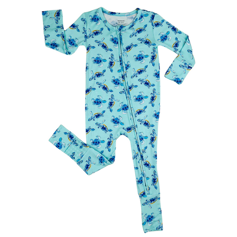 Footie (Zipper) - Baby Sea Turtles