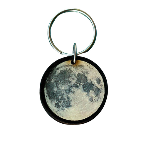 Keychain - Full Moon Wood