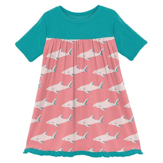 Swing Dress (Short Sleeves) - Strawberry Sharky