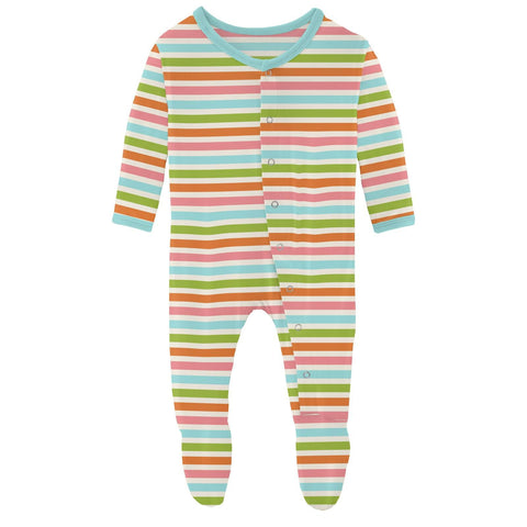 Footie (Snaps/Zipper) - Beach Day Stripe