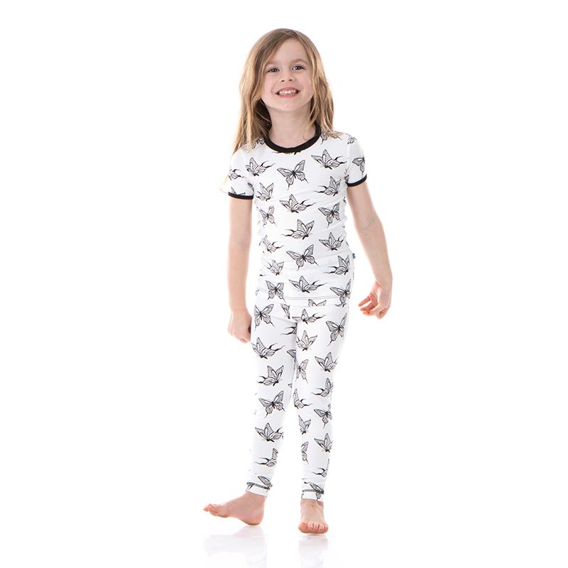 2 Piece Pajama (Short Sleeve) - Natural Swallowtail