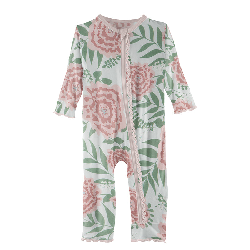 Last One: 9/12 Months - Coverall with Muffin Ruffles - Fresh Air Florist