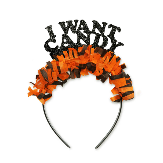 Headband Crown - I Want Candy Halloween