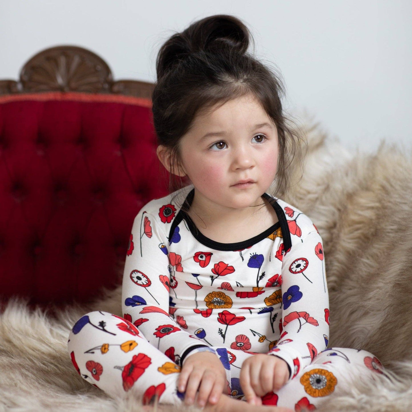 2 Piece Pajamas (Long Sleeve) - Mod Poppy