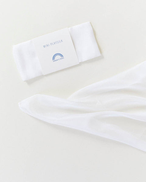 Mini Playsilks - White (100% Natural Silk)