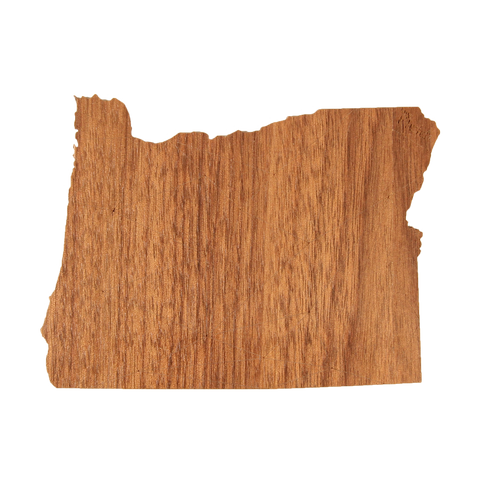 Sticker -  Walnut Geo State Wood 4 In.