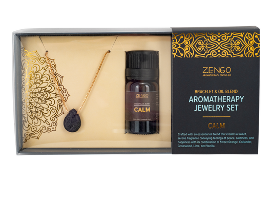 Necklace - Zengo Aromatherapy Jewelry + Oil Set - Lava