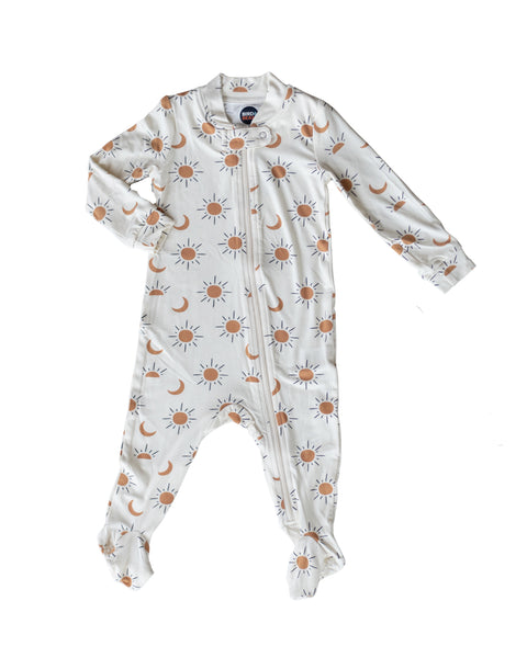 Footie (Zipper) - Boho Sun and Moon Rise