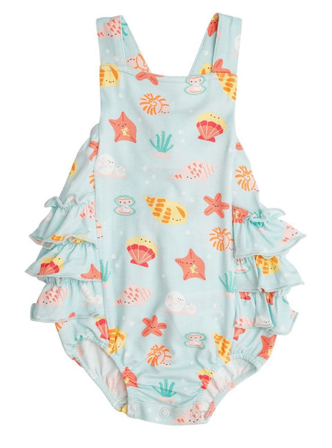 Ruffle Sunsuit  - Happy Shells