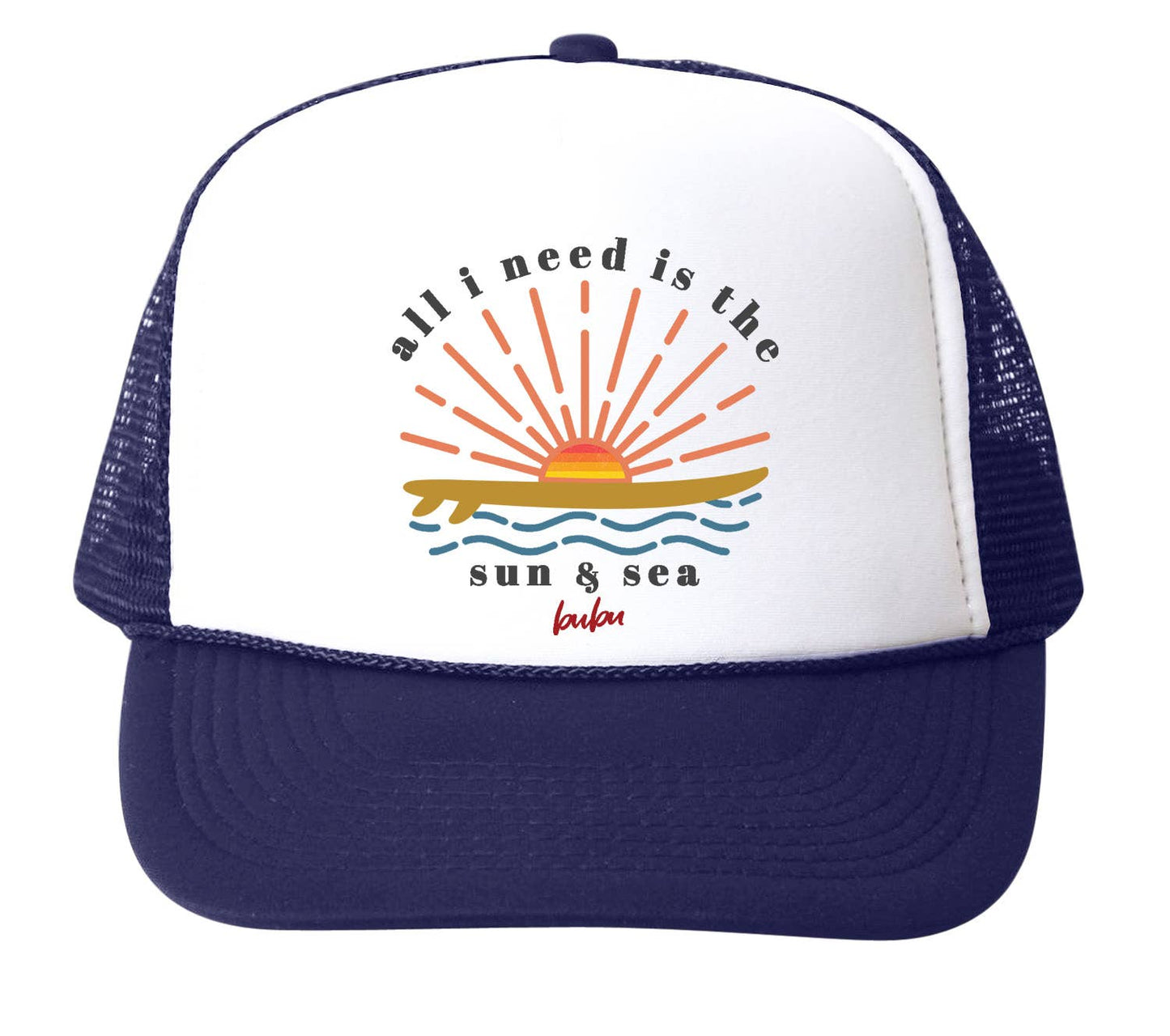Bubu - Sun & Sea White/Navy Trucker Hat