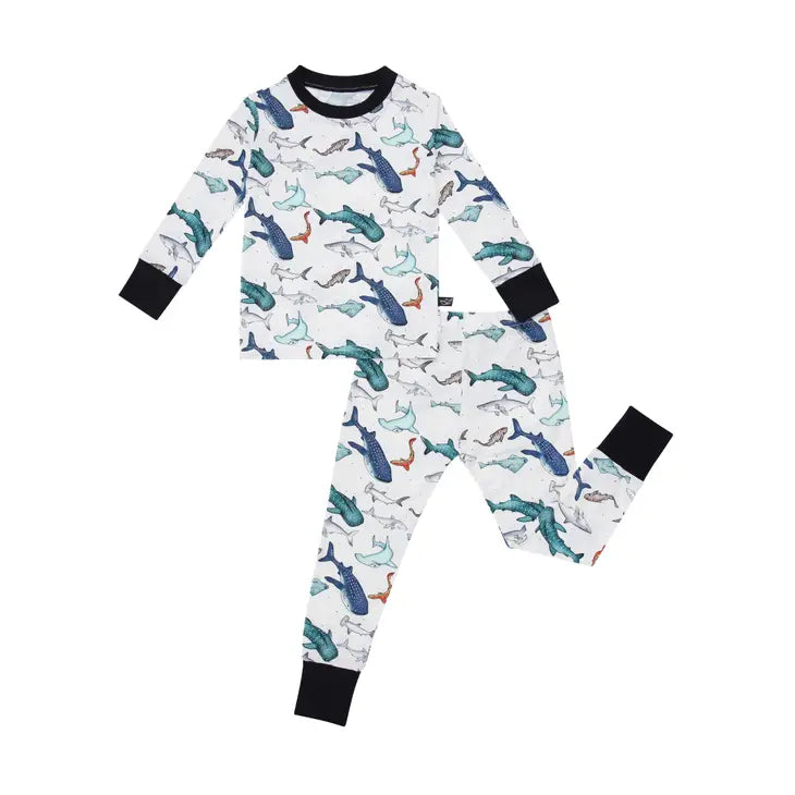 2 Piece Pajama - Watercolor Sharks