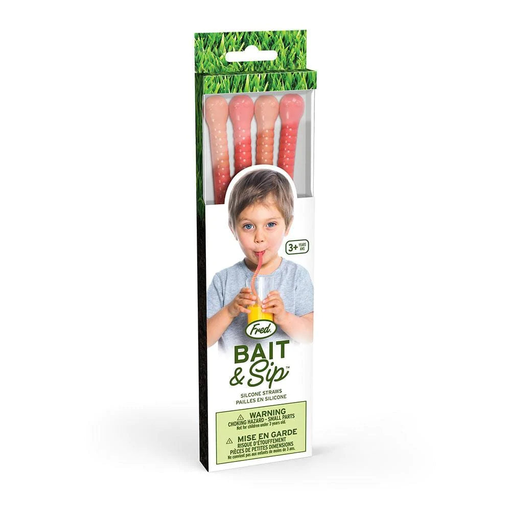 Bait + Sip Worm Straws - Set Of 4