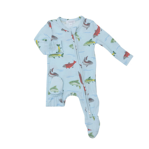 Footie (Zipper) - Salmon