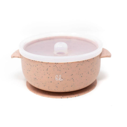 Silicone Bowl - Dusty Pink Speckled