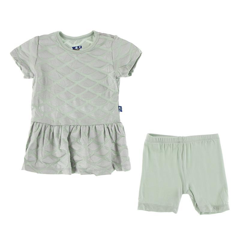 LAST ONE - Playtime Outfit Set - Iridescent Mermaid Scales 6-12 Months