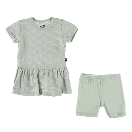 LAST ONE - Playtime Outfit Set - Iridescent Mermaid Scales 6-12 Months