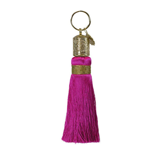 Keychain - Tassel Pink Peony