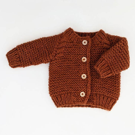 Cardigan Sweater - Chili Garter Stitch