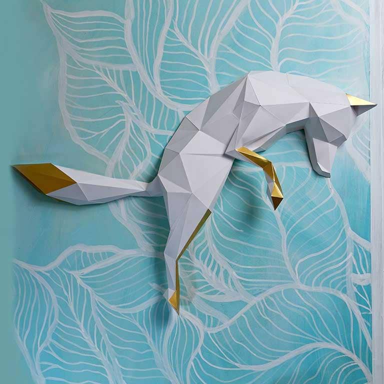 3D PaperCraft - Fox Pounce Wall Art