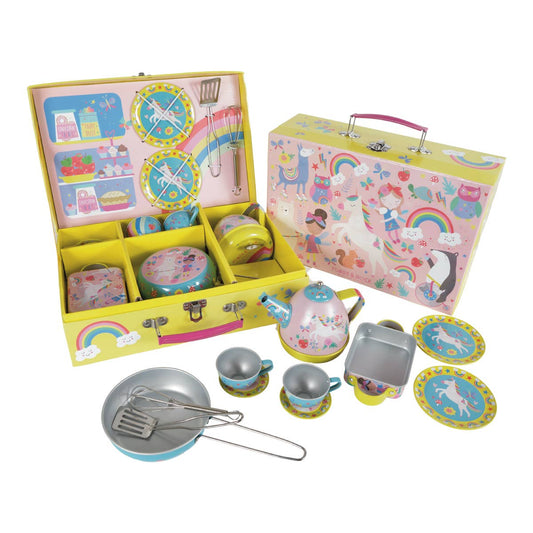 Kitchen Set (Musical) - Rainbow Fairy 12 Piece Tin