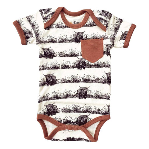 Onesie (Short Sleeve) - Highland Cow