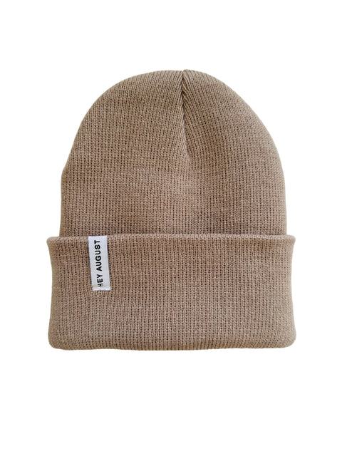 Beanie - Knit Cuff (Oat)