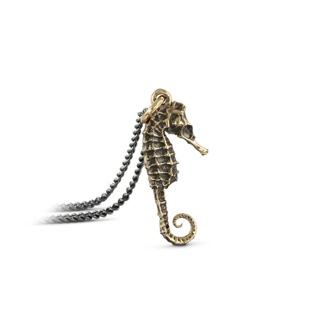 Joyería - Collar Caballito de Mar (Bronce)