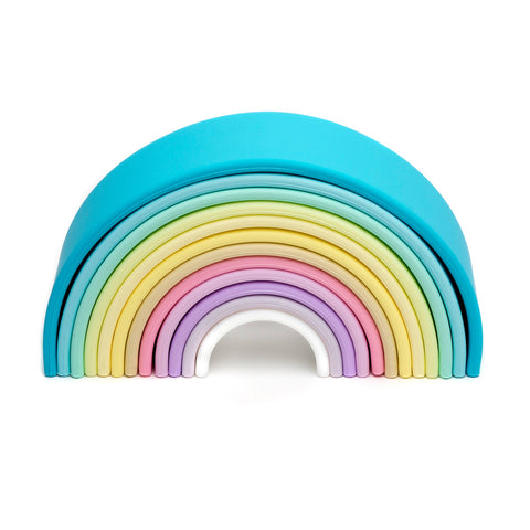 Teether - Pastel Rainbow Stack Large